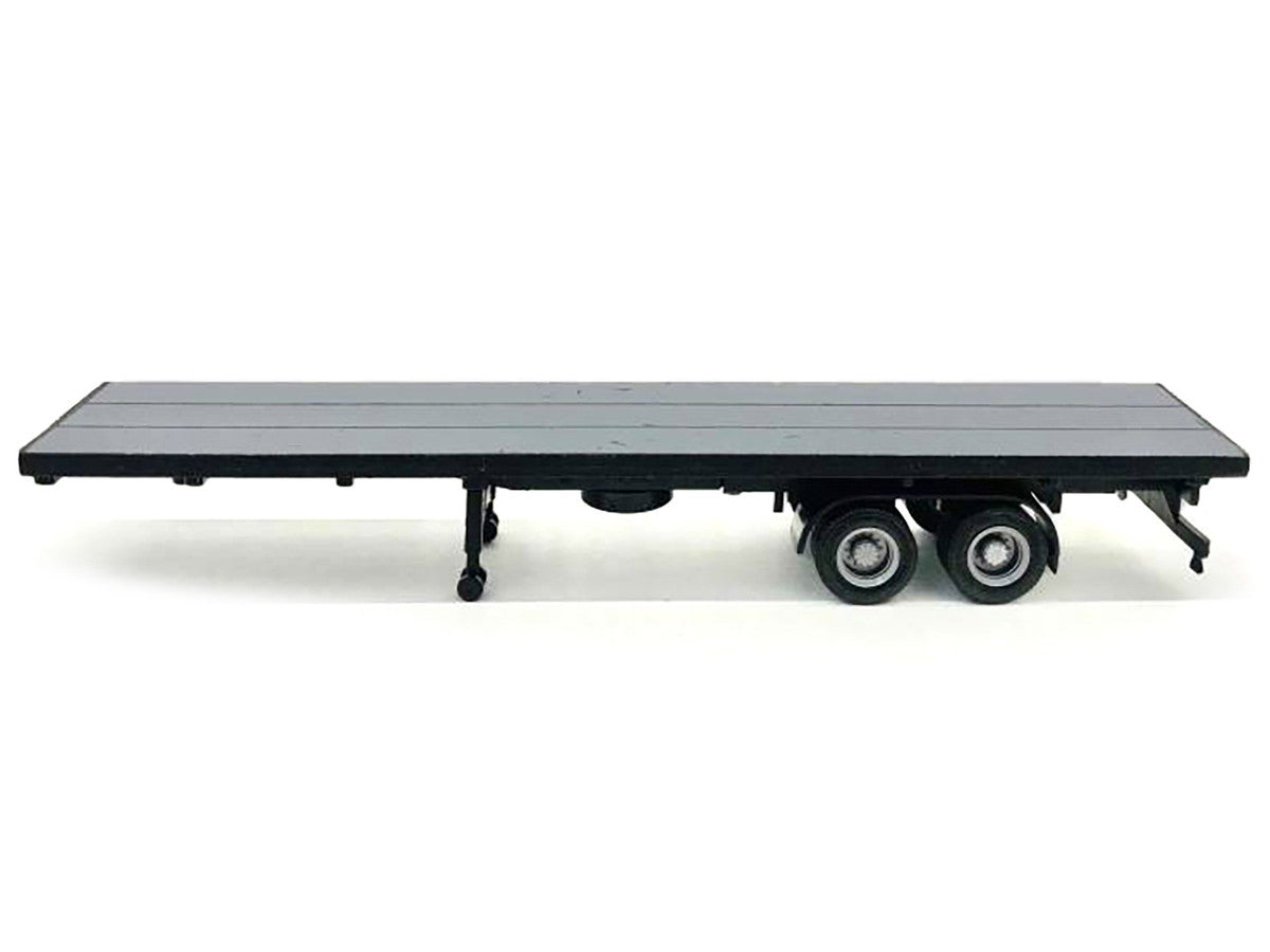 40ft Flatbed Trailer Gray Top 1/87 (HO) Plastic Model by Promotex by Promotex
