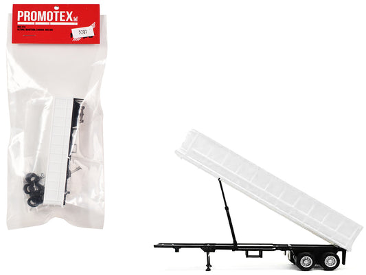 36ft Gravel Trailer White 1/87 (HO) Plastic Model by Promotex by Promotex