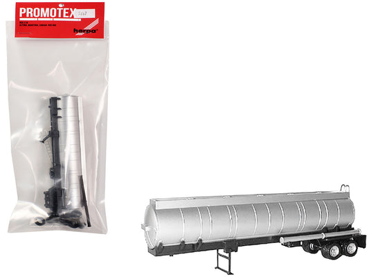 Chemical Tanker Trailer Silver 1/87 (HO) Plastic Model by Promotex by Promotex