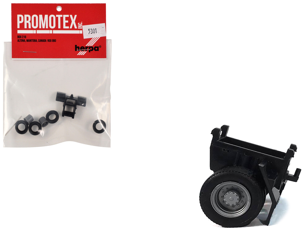 Single Axle Trailer Chassis 1/87 (HO) Plastic Model by Promotex by Promotex