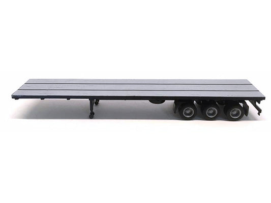 48ft 3-Axle Flatbed Trailer Gray Top 1/87 (HO) Plastic Model by Promotex by Promotex