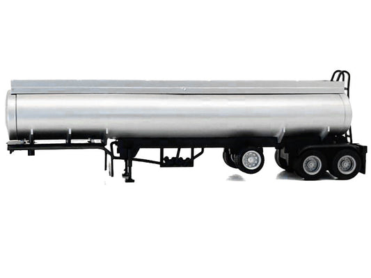 Tag-Axle Elliptical Tanker Trailer Silver 1/87 (HO) Plastic Model by Promotex-0