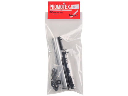 Tag-Axle Elliptical Tanker Trailer Silver 1/87 (HO) Plastic Model by Promotex-1
