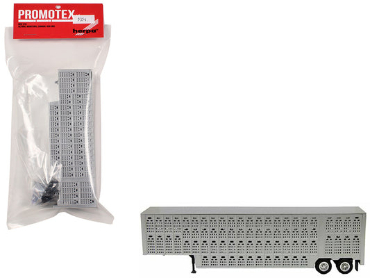 Livestock Trailer Silver 1/87 (HO) Plastic Model by Promotex by Promotex
