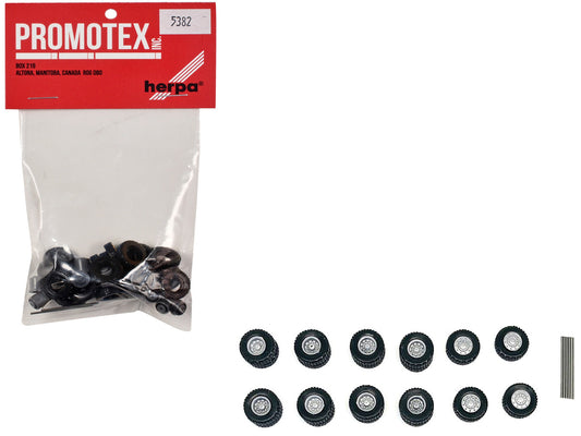 All-Terrain Wheel Sets (2 Front and 4 Rear) 1/87 (HO) Plastic Model by Promotex by Promotex