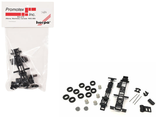 Short Chassis Kit for Kenworth Peterbilt and GMC Cabs 1/87 (HO) Plastic Model by Promotex by Promotex