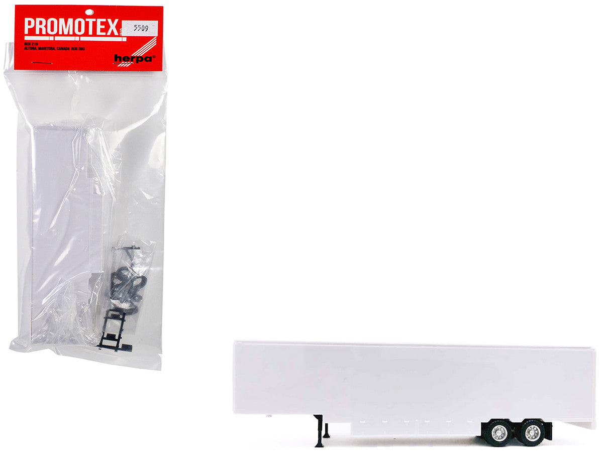 48ft Moving Van Trailer Light Gray 1/87 (HO) Plastic Model by Promotex by Promotex
