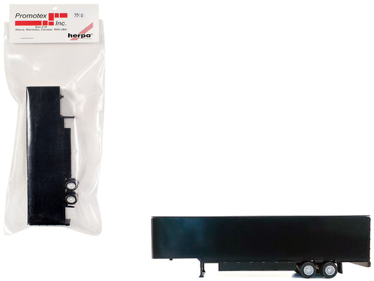 48ft Moving Van Trailer Black 1/87 (HO) Plastic Model by Promotex by Promotex