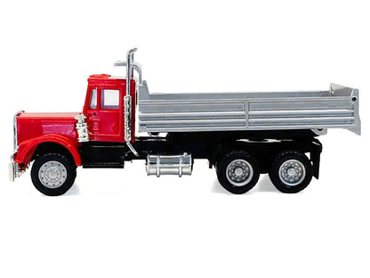 Peterbilt Dump Truck with Red Cab 1/87 (HO) Plastic Model by Promotex by Promotex