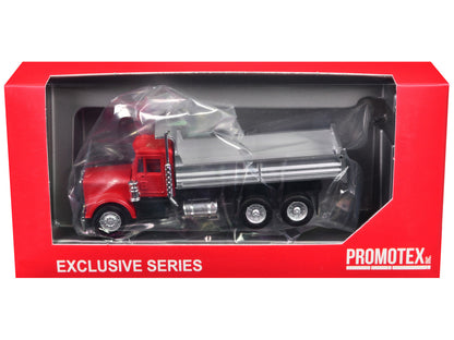 Peterbilt Dump Truck with Red Cab 1/87 (HO) Plastic Model by Promotex by Promotex