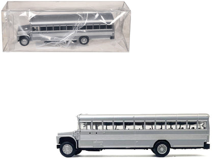 School Bus Silver Metallic 1/87 (HO) Plastic Model by Promotex by Promotex