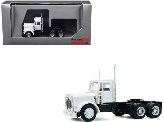 Kenworth W900 Short Day Cab White 1/87 (HO) Plastic Model Car by Promotex by Promotex