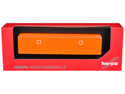 Mobile Offices Orange Set of 2 pieces 1/87 (HO) Plastic Model by Herpa by Herpa