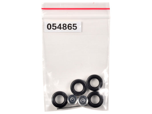 Rear Low Profile Wheelset Chrome 1/87 (HO) Plastic Model by Promotex by Promotex