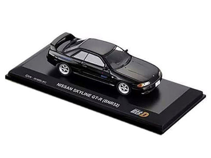 Nissan Skyline GT-R (BNR32) RHD (Right Hand Drive) Black "Initial D" Manga 1/64 Diecast Model Car by Kyosho by Kyosho
