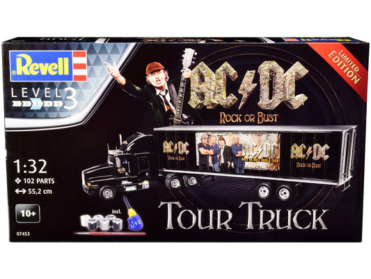 Level 3 Model Kit Kenworth Tour Truck "AC/DC Rock or Bust" 1/32 Scale Model by Revell by Revell
