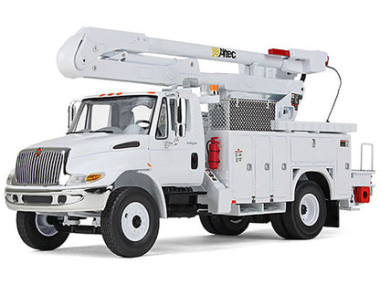 International DuraStar Utility Bucket Truck "Altec" White 1/34 Diecast Model by First Gear-1