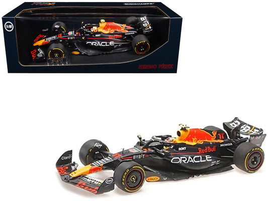 Red Bull Racing RB19 #11 Sergio Perez "Oracle" 2nd Place F1 Formula One "Italian GP" (2023) with Driver Limited Edition to 108 pieces Worldwide 1/18 Diecast Model Car by Minichamps by Minichamps