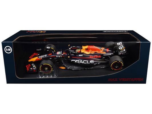 Red Bull Racing RB19 #1 Max Verstappen "Oracle" Winner F1 Formula One "Abu Dhabi GP" (2023) with Driver Limited Edition to 204 pieces Worldwide 1/18 Diecast Model Car by Minichamps by Minichamps