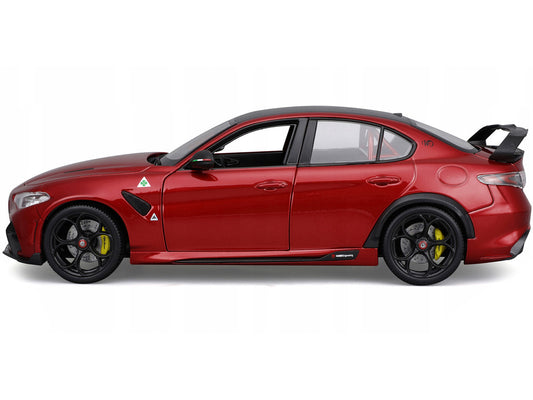 Alfa Romeo Giulia GTA Red Metallic with Carbon Top 1/18 Diecast Model Car by Bburago by Bburago