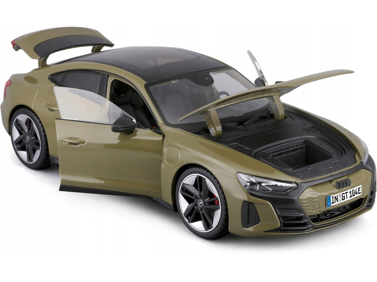 2022 Audi RS e-tron GT Dark Green with Sunroof 1/18 Diecast Model Car by Bburago by Bburago