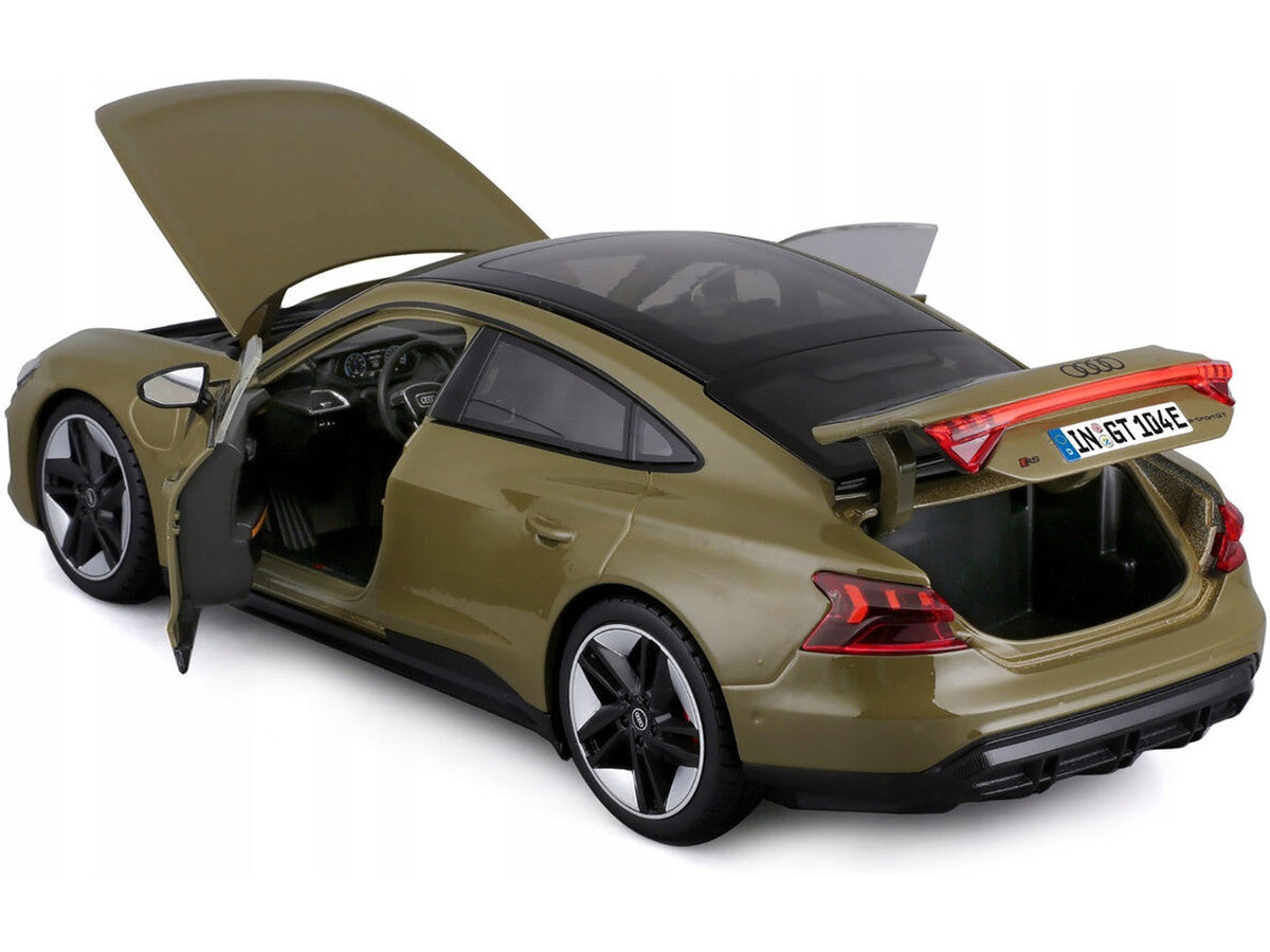 2022 Audi RS e-tron GT Dark Green with Sunroof 1/18 Diecast Model Car by Bburago by Bburago