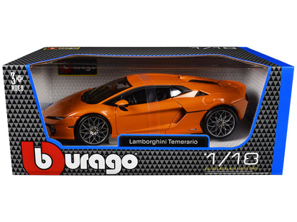 Lamborghini Temerario Orange Metallic 1/18 Diecast Model Car by Bburago by Bburago