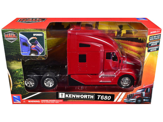 Kenworth T680 Truck Tractor Red "Long Haul Truckers" Series 1/32 Diecast Model by New Ray by New Ray