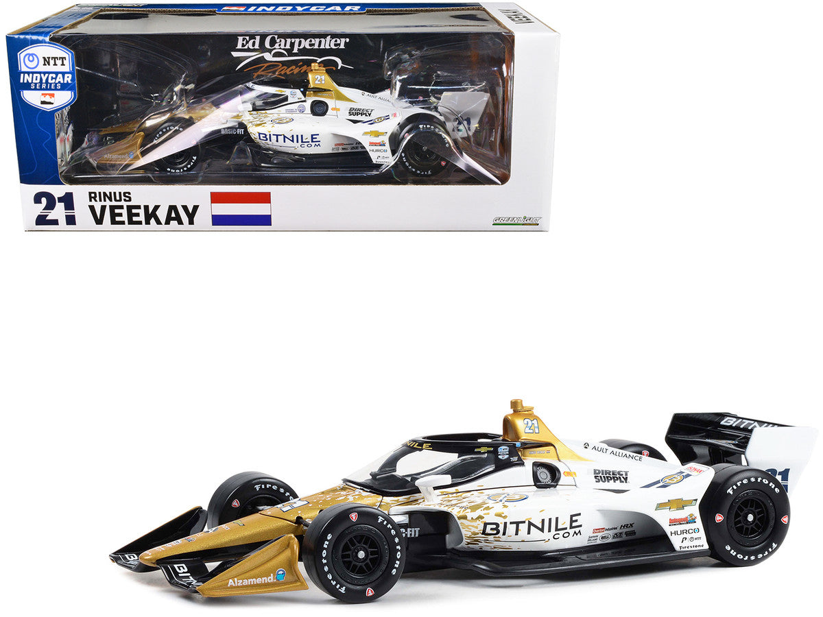 Dallara IndyCar #21 Rinus VeeKay "Bitnile" Ed Carpenter Racing (Road Course Configuration) "NTT IndyCar Series" (2023) 1/18 Diecast Model Car by Greenlight by Greenlight