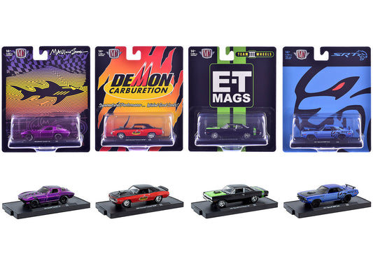 "Auto-Drivers" Set of 4 pieces in Blister Packs Release 128 Limited Edition to 9600 pieces Worldwide 1/64 Diecast Model Cars by M2 Machines by M2