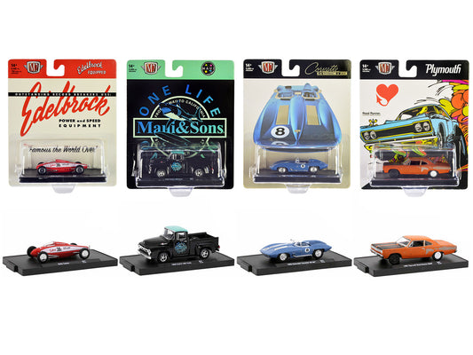"Auto-Drivers" Set of 4 pieces in Blister Packs Release 97 Limited Edition to 9600 pieces Worldwide 1/64 Diecast Model Cars by M2 Machines by M2