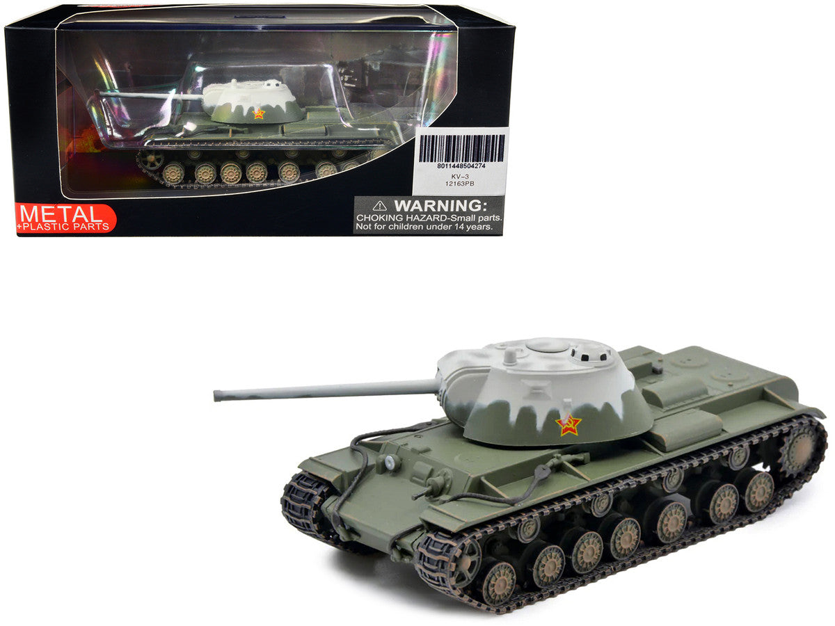Soviet Kliment Voroshilov KV-3 Heavy Tank Winter Camouflage 1/72 Diecast Model by Panzerkampf by Panzerkampf