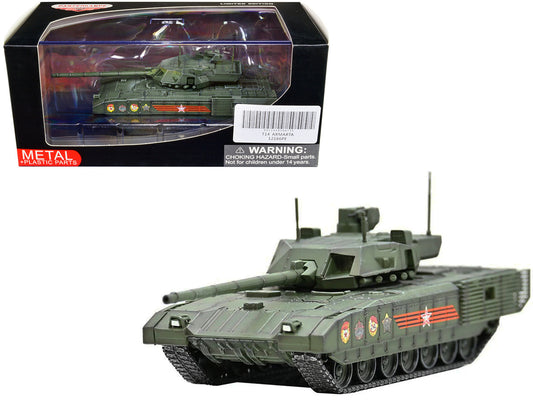 Russian T14 Armata MBT (Main Battle Tank) Green Camouflage "Armor Premium" Series 1/72 Diecast Model by Panzerkampf by Panzerkampf