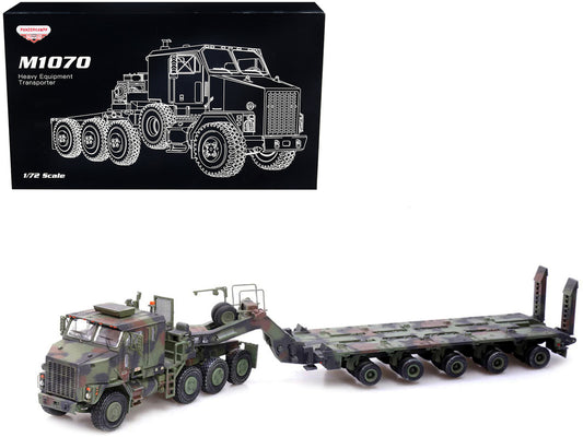 M1070 Heavy Equipment Transporter Army Camouflage "Armor Premium" Series 1/72 Diecast Model by Panzerkampf by Panzerkampf