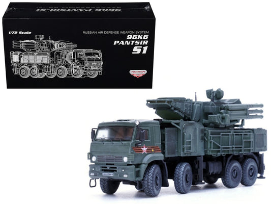 Pantsir S1 96K6 Self-Propelled Air Defense Weapon System "Victory Day Parade" Russian Army "Armor Premium" Series 1/72 Diecast Model by Panzerkampf by Panzerkampf