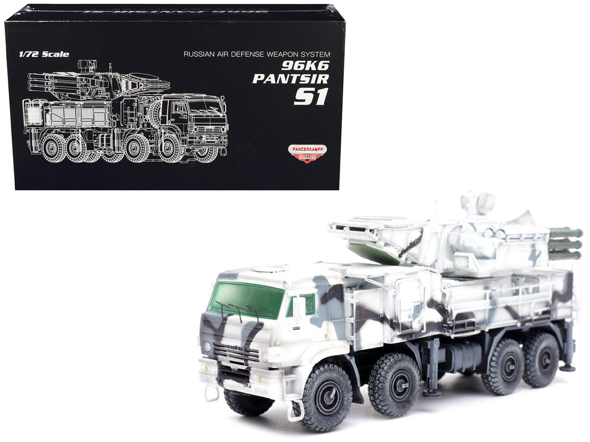 Pantsir S1 96K6 Self-Propelled Air Defense Weapon System Winter Camouflage "Russia's Arctic Forces" "Armor Premium" Series 1/72 Diecast Model by Panzerkampf by Panzerkampf