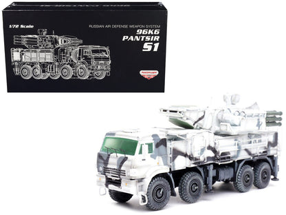 Pantsir S1 96K6 Self-Propelled Air Defense Weapon System Winter Camouflage "Russia's Arctic Forces" "Armor Premium" Series 1/72 Diecast Model by Panzerkampf by Panzerkampf