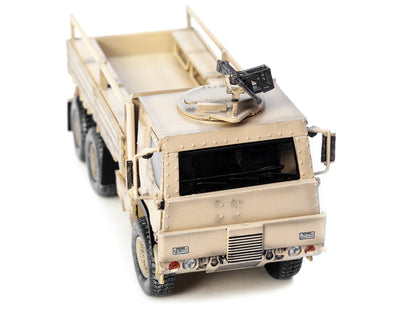 M1083 MTV (Medium Tactical Vehicle) Armored Cab Cargo Truck with Turret Desert Camouflage "US Army" "Armor Premium" Series 1/72 Diecast Model by Panzerkampf by Panzerkampf