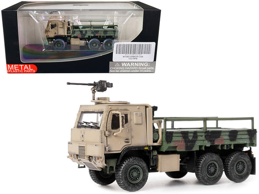 M1083 MTV (Medium Tactical Vehicle) Armored Cab Cargo Truck with Turret NATO Camouflage "US Army" "Armor Premium" Series 1/72 Diecast Model by Panzerkampf by Panzerkampf