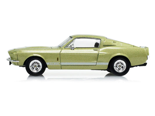 1967 Ford Shelby GT500 Lime Gold Metallic with White Stripes "Stampede" Series 2 1/64 Diecast Model Car by Greenlight by Greenlight