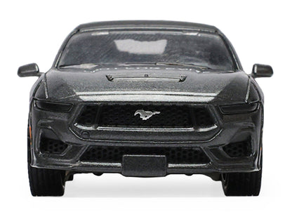 2024 Ford Mustang GT 5.0 Convertible Dark Matter Gray Metallic with Black Soft Top "Stampede" Series 2 1/64 Diecast Model Car by Greenlight by Greenlight