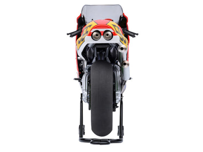 Honda NSR500 WGP500 Motorcycle #56 Red and White with Helmet "Baribari Legend" (1986) OVA 1/12 Model by Autoart by Autoart