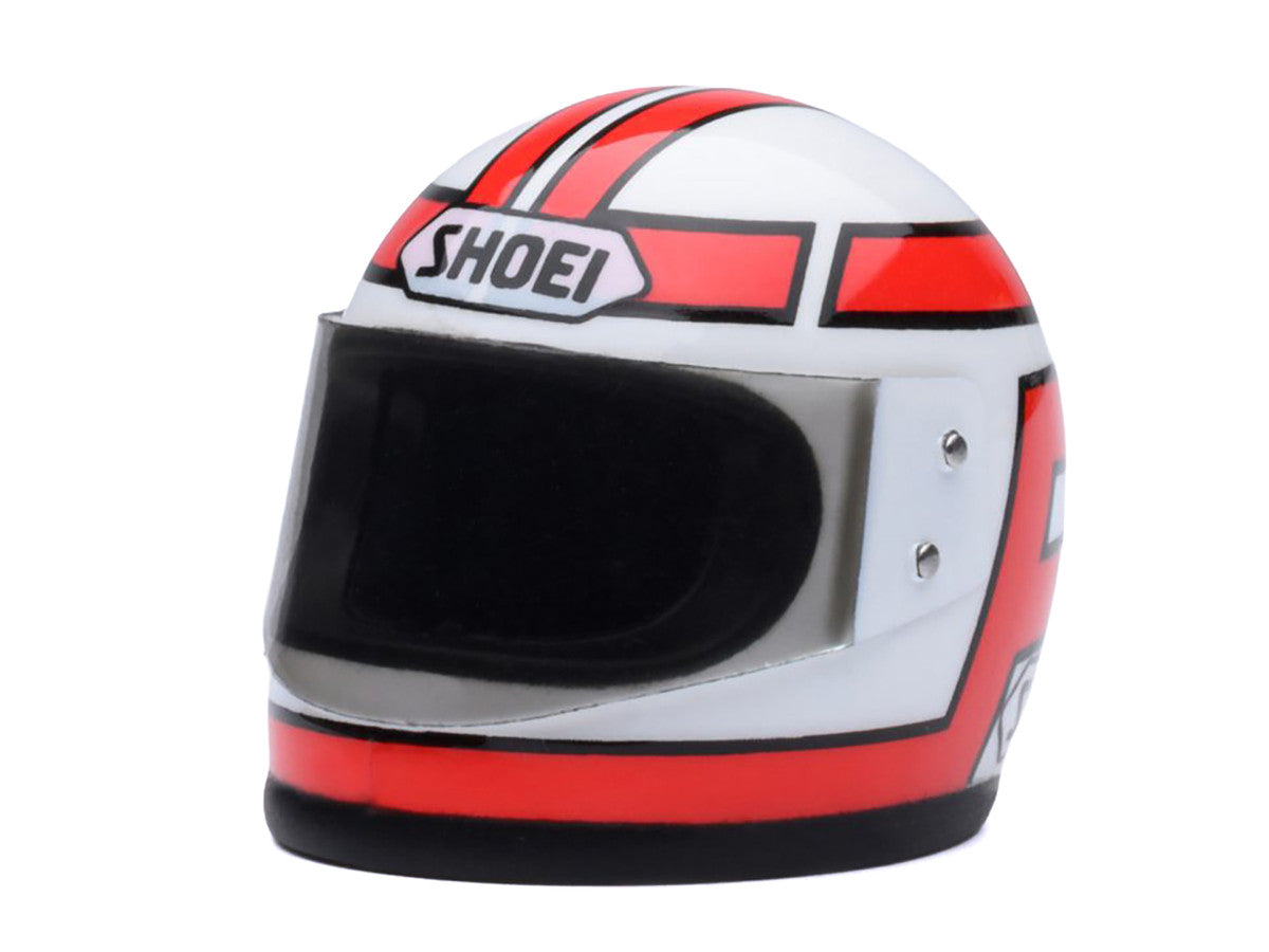 Honda NSR500 WGP500 Motorcycle #56 Red and White with Helmet "Baribari Legend" (1986) OVA 1/12 Model by Autoart by Autoart