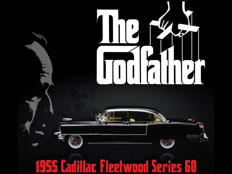 1955 Cadillac Fleetwood Series 60 Special Black "The Godfather" (1972) Movie 1/18 Diecast Model Car by Greenlight by Greenlight