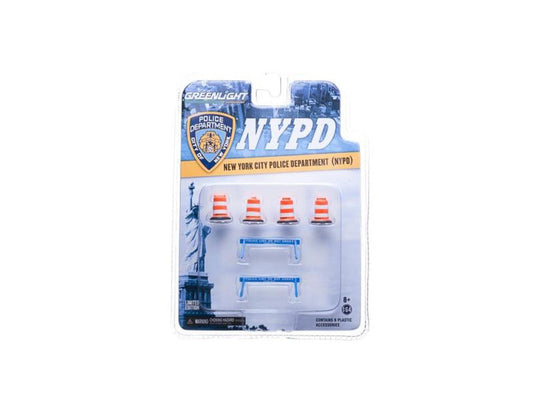 NYPD Accessory Pack 6pc Set Series 1 For 1/64 Model Cars by Greenlight by Greenlight