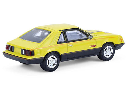1979 Ford Mustang Cobra Fastback Bright Yellow with Cobra Good Graphics "GreenLight Muscle" Series 30 1/64 Diecast Model Car by Greenlight by Greenlight