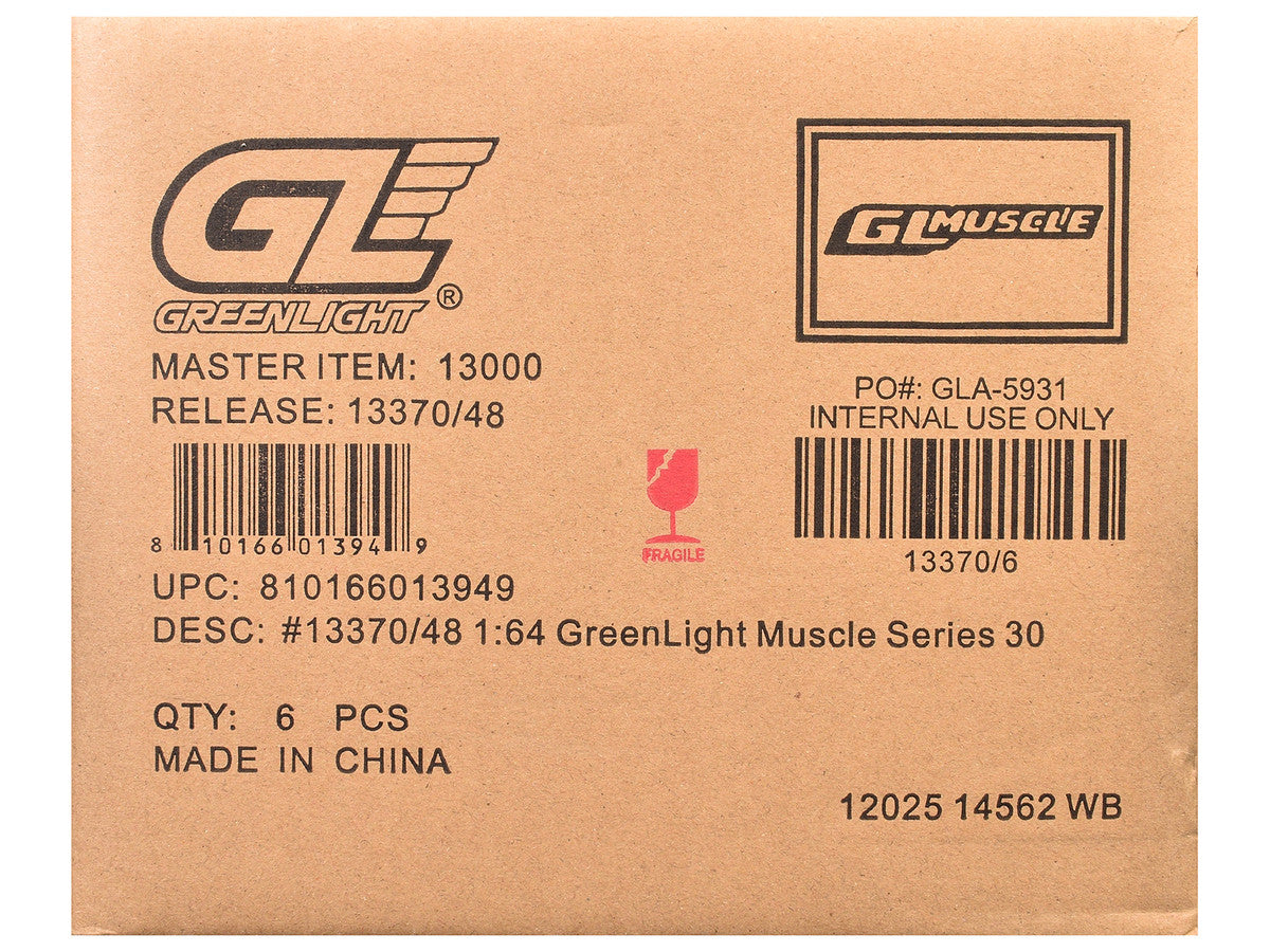"GreenLight Muscle" Series 30 Set of 6 pieces 1/64 Diecast Model Cars by Greenlight by Greenlight
