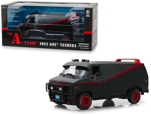 1983 GMC Vandura Black "The A-Team" (1983-1987) TV Series 1/18 Diecast Model Car by Greenlight by Greenlight