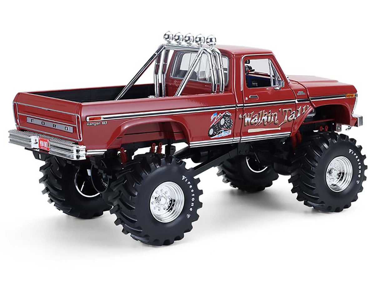 1979 Ford F-250 Monster Truck with 48-Inch Tires "Walkin' Tall" Red "Kings of Crunch" Series 1/18 Diecast Model Car by Greenlight by Greenlight