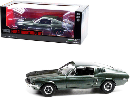 1968 Ford Mustang GT Fastback Highland Green Metallic 1/18 Diecast Model Car by Greenlight by Greenlight